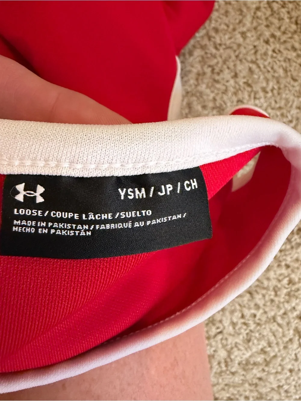 Under Armour Red & White Cheerleader Dress with Pleated Skirt